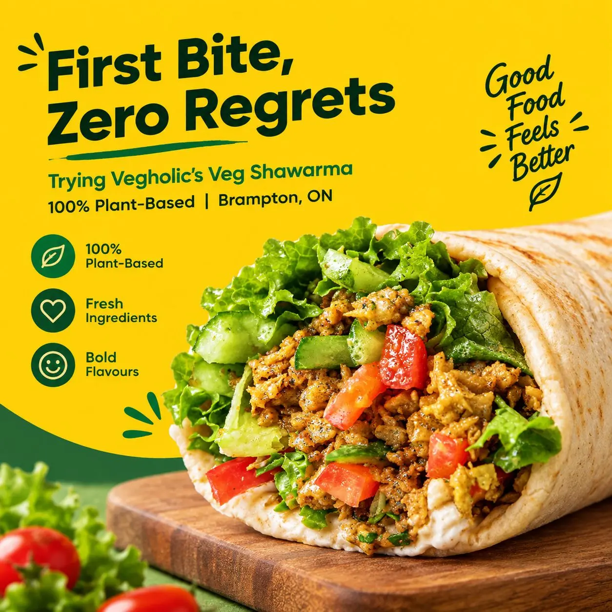 First Bite, Zero Regrets: Trying Vegholic's Veg Shawarma